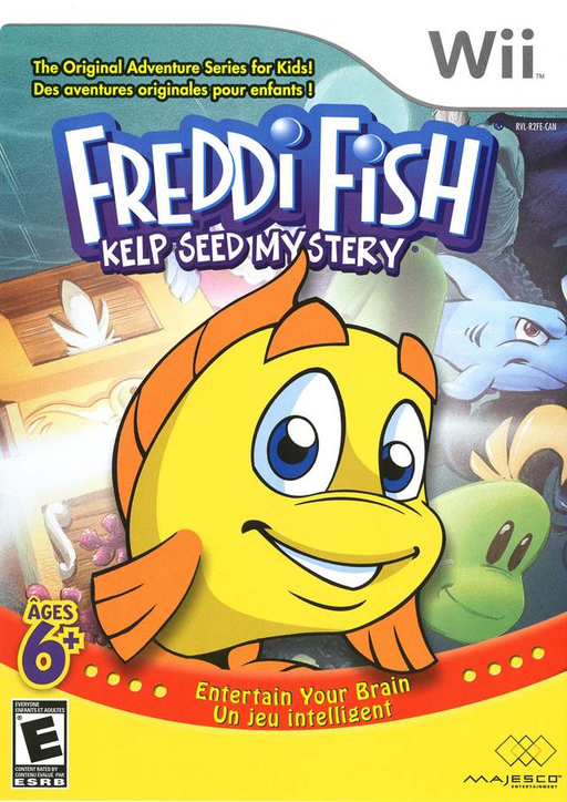 Freddi Fish Kelp Seed Mystery box art for Wii